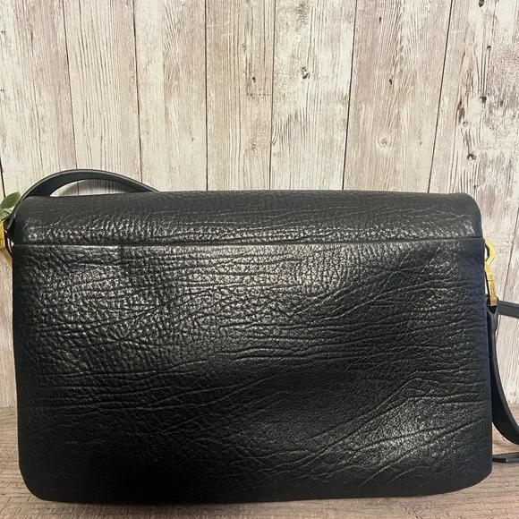 All Saints Ondine Black Leather Shoulder Bag Preppy Moto Classic Chic - Picture 7 of 10